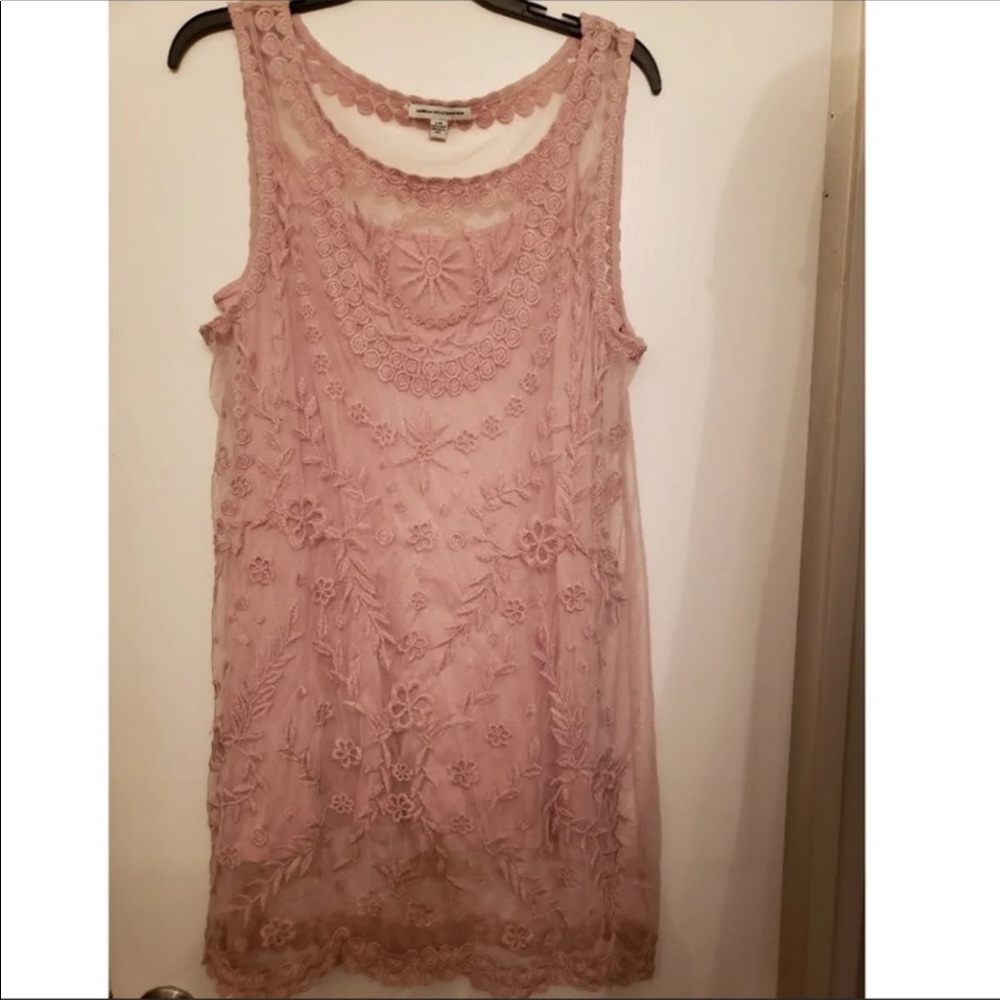 Pink lace dress